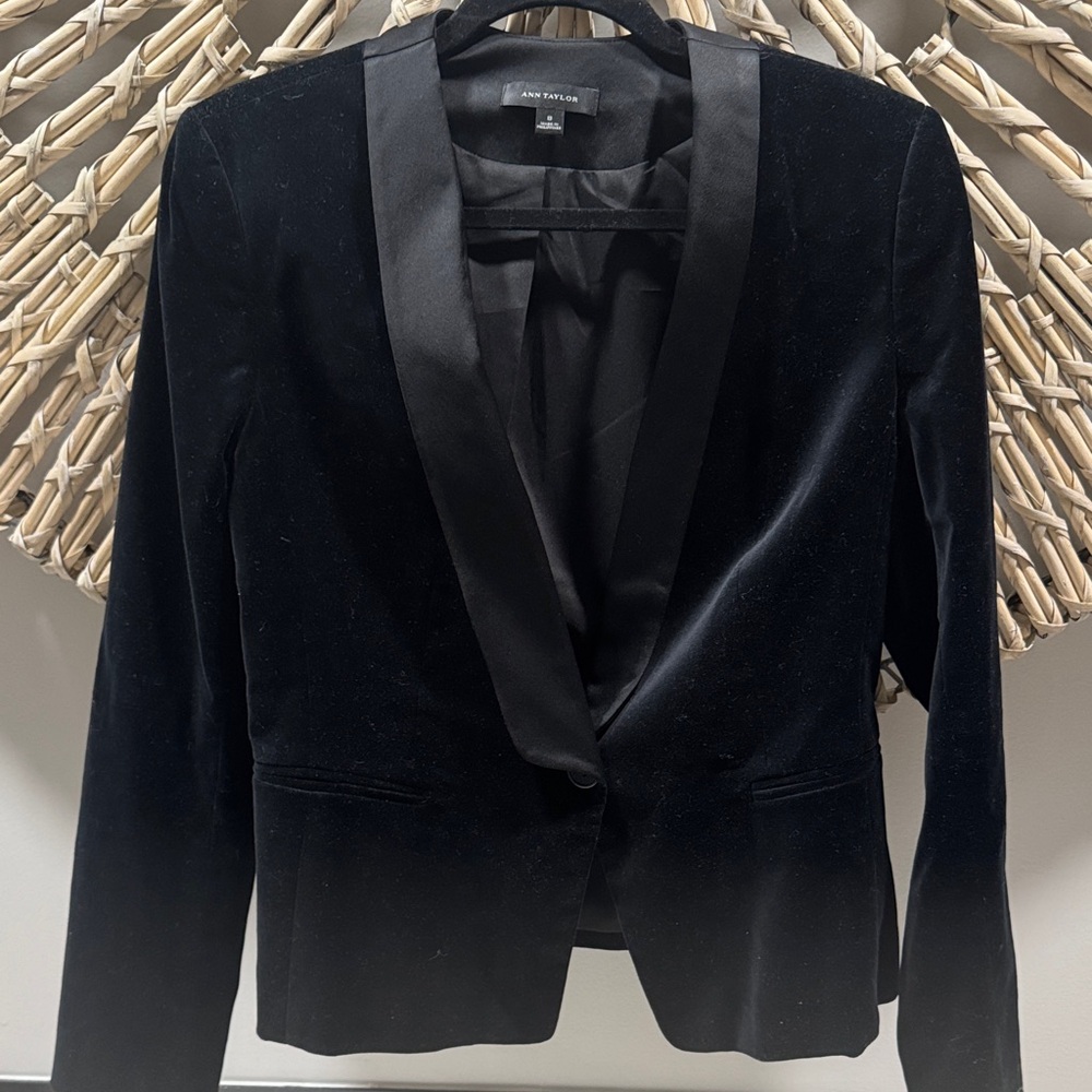 Ann Taylor Black Velvet Blazer